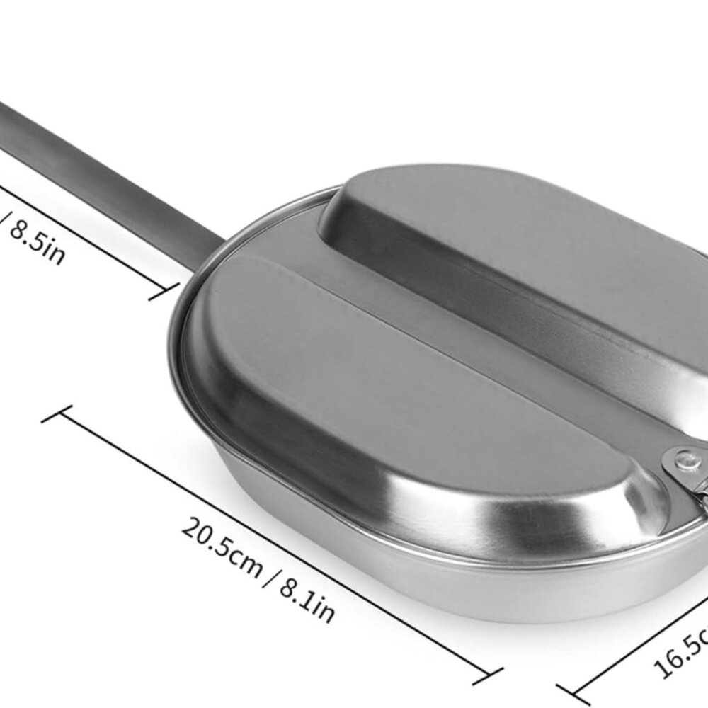 Stainless Steel Mess Kit, Pan and Eating Tray Set,  Outdoor Camping - Picture 5 of 9